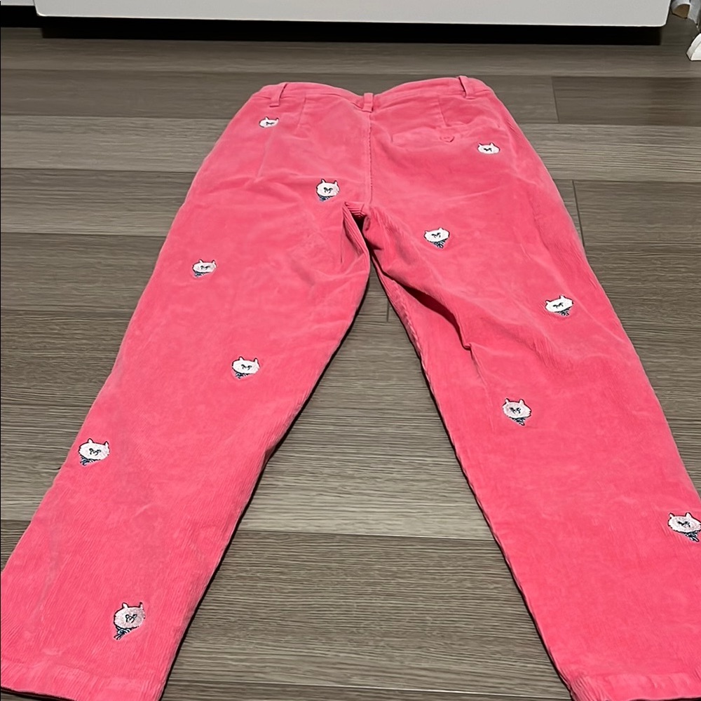 Lazy Oaf Pink Corduroy Cat Embroidered Pants - Picture 9 of 9